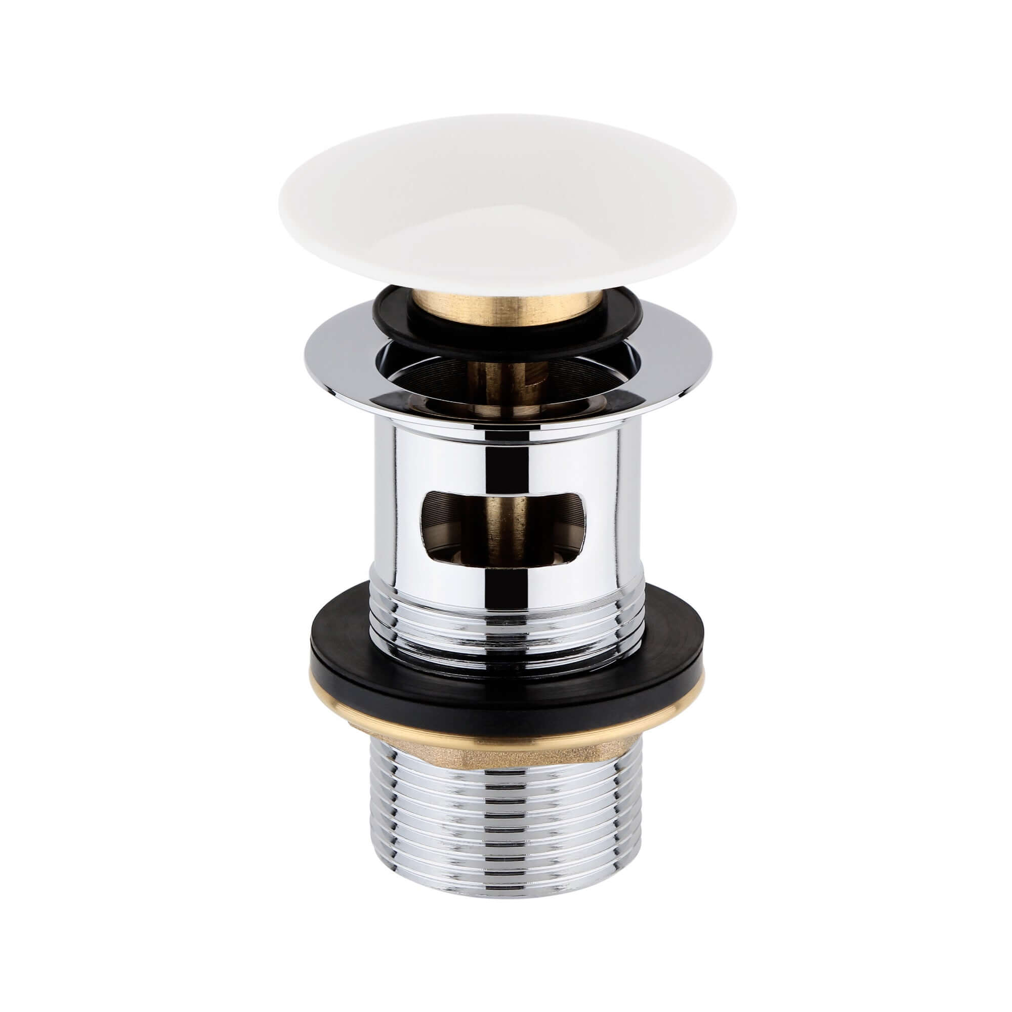 Buy Pop up basin waste with ceramic cap round slotted - white Online UK | HOUSE OF ENKI